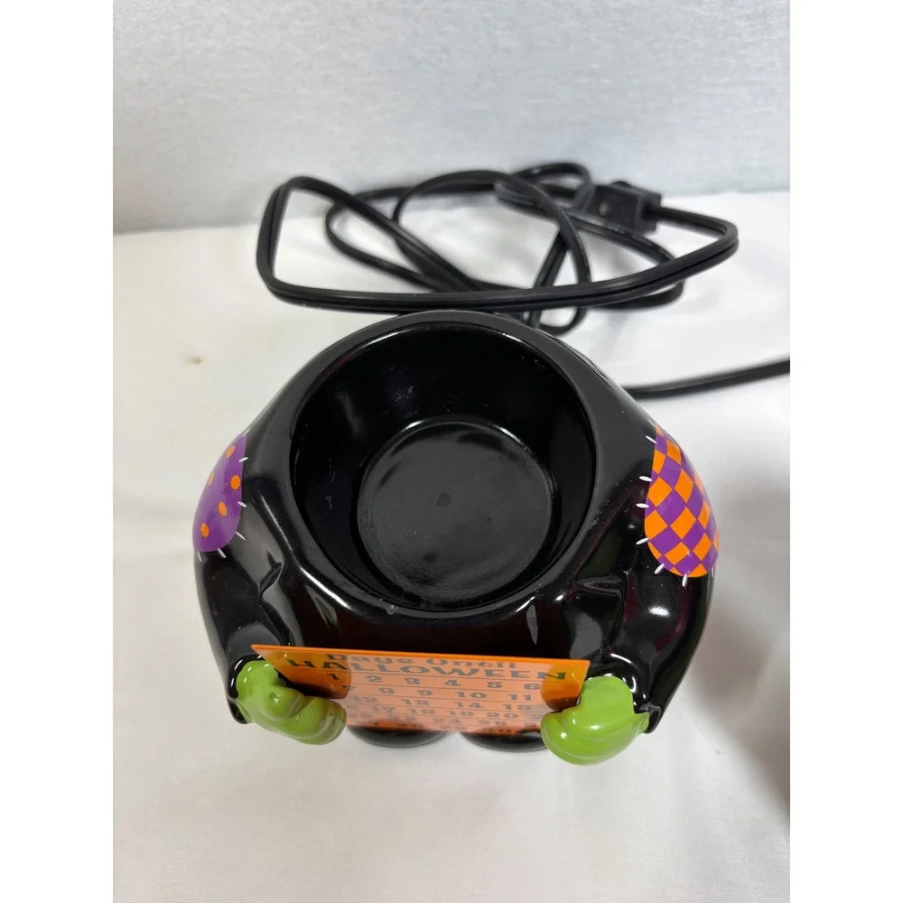 Scentsy Countdown to Halloween Frankenstein Ceramic Wax Warmer with Box Green
